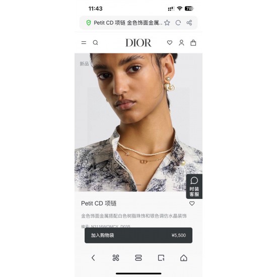 Dior Jewelry Necklace